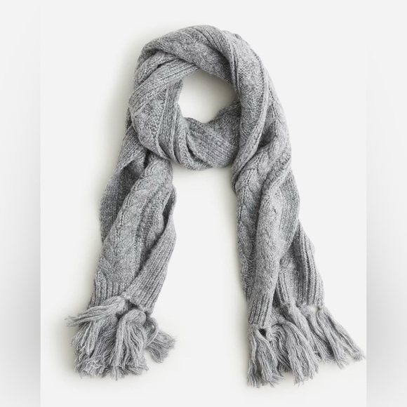 NWT JCrew Chunky cable-knit scarf with Lurex® - Picture 1 of 1